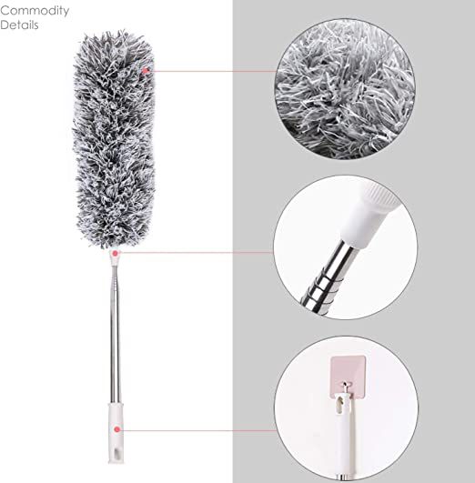 Flexible Mop Duster for Quick and Easy Cleaning with Long Rod