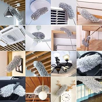 Flexible Mop Duster for Quick and Easy Cleaning with Long Rod