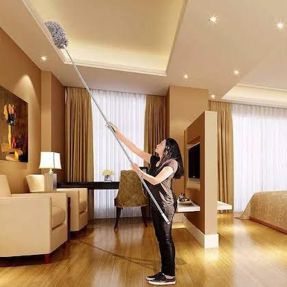 Flexible Mop Duster for Quick and Easy Cleaning with Long Rod